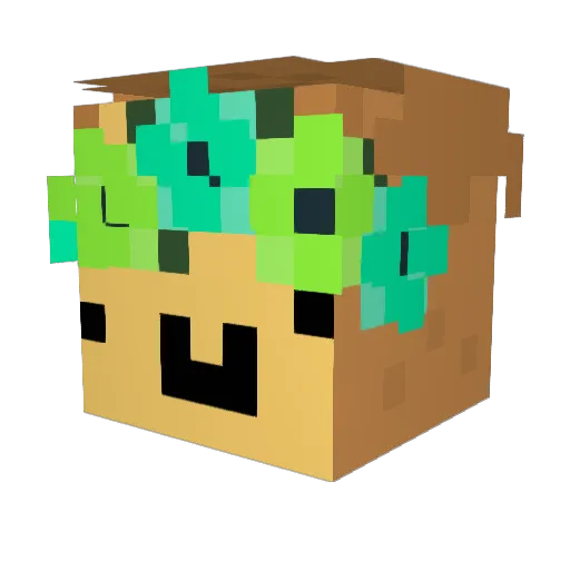 gosgos Minecraft avatar head, 3D render