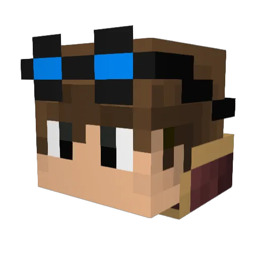 goshagusakov Minecraft avatar head, 3D render