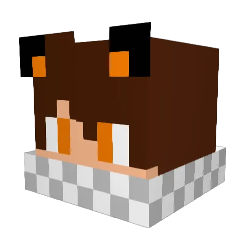 gosharnik Minecraft avatar head, 3D render