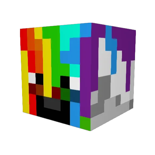gossipgiraffe Minecraft avatar head, 3D render
