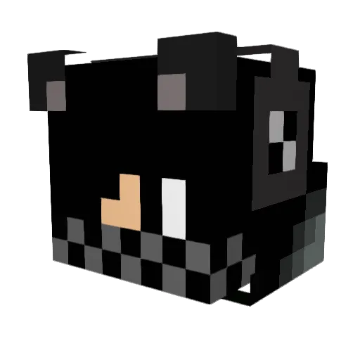 gotCUREage Minecraft avatar head, 3D render