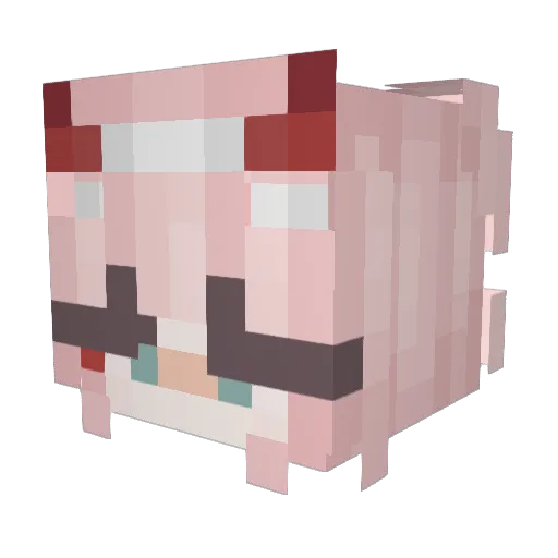 gotcha02 Minecraft avatar head, 3D render