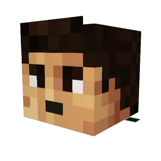 gotchu1 Minecraft avatar head, 3D render