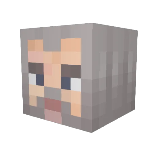 gotes Minecraft avatar head, 3D render