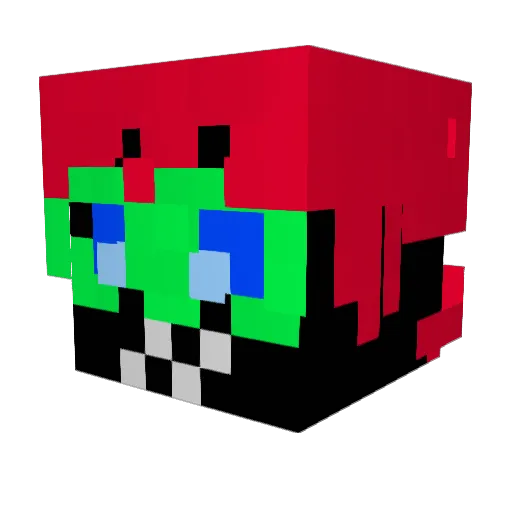 gotget Minecraft avatar head, 3D render