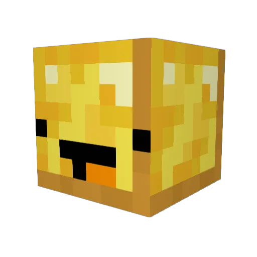 gotgoldTv Minecraft avatar head, 3D render