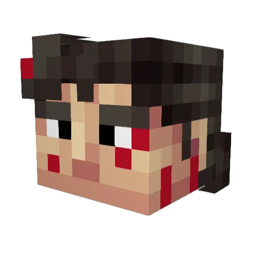 goth_icon Minecraft avatar head, 3D render