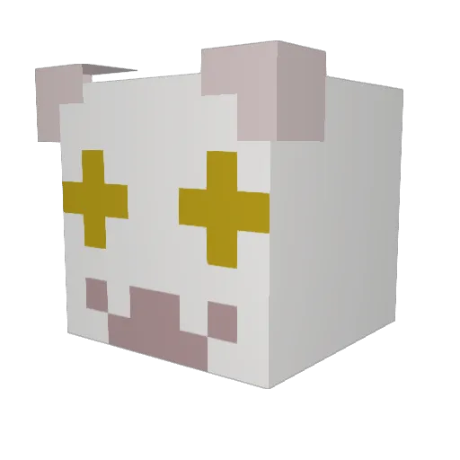 gothbarbey Minecraft avatar head, 3D render