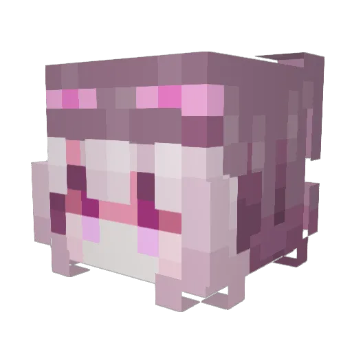 gothcrybaby Minecraft avatar head, 3D render