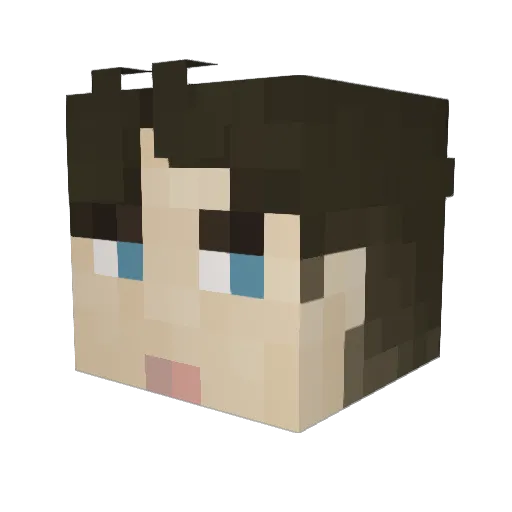 gothicburrito Minecraft avatar head, 3D render