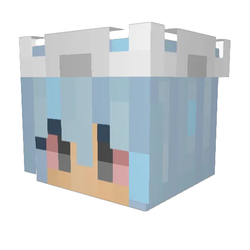 gothicclout Minecraft avatar head, 3D render