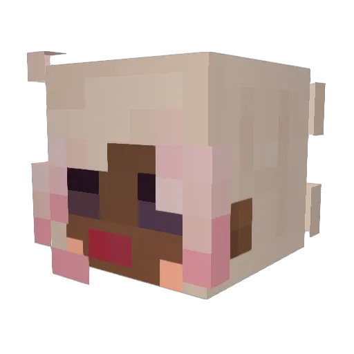 gothiqque Minecraft avatar head, 3D render
