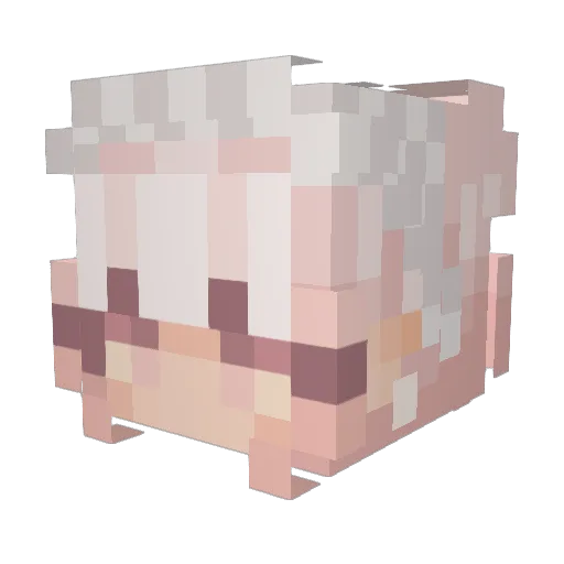 gothmeds Minecraft avatar head, 3D render