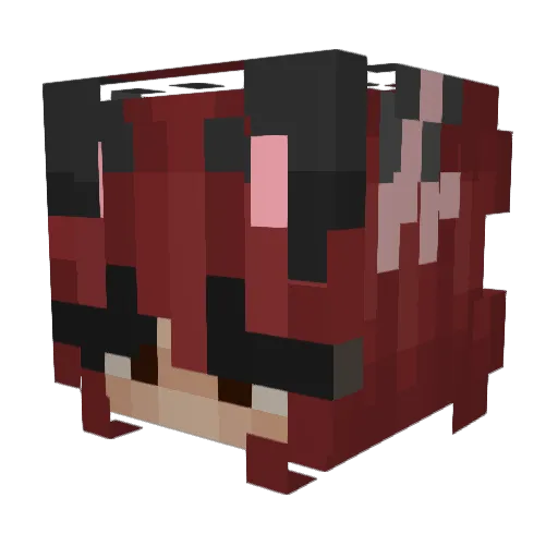 gothmikasa_ Minecraft avatar head, 3D render