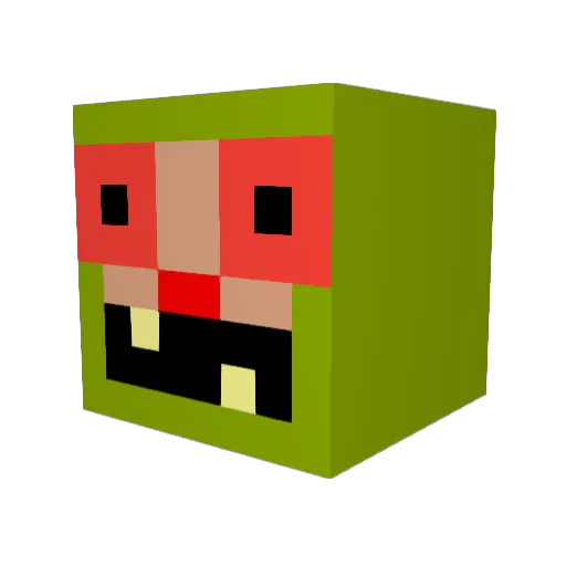 gothmoney Minecraft avatar head, 3D render