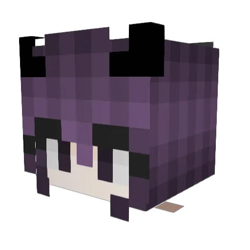 gothsuza Minecraft avatar head, 3D render