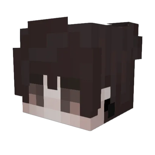 gothtech_ Minecraft avatar head, 3D render