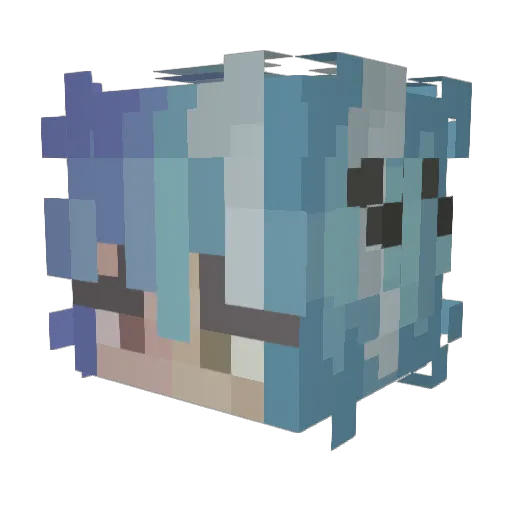 gothtrash Minecraft avatar head, 3D render