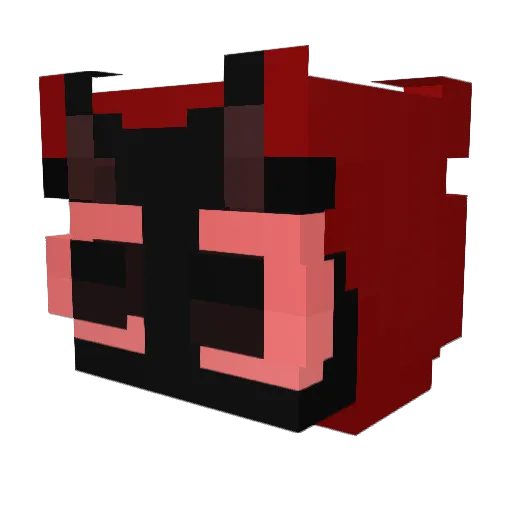 gothvomit Minecraft avatar head, 3D render