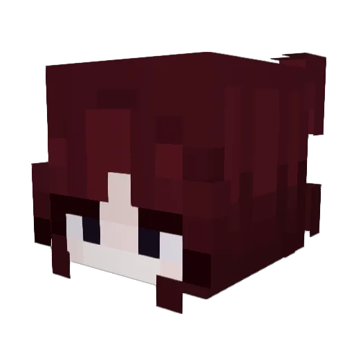 gothzie Minecraft avatar head, 3D render