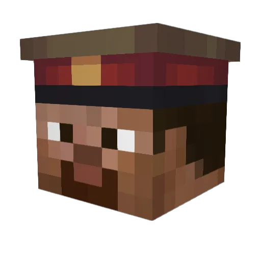 gotik Minecraft avatar head, 3D render