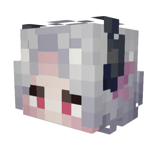 goto_Azami Minecraft avatar head, 3D render