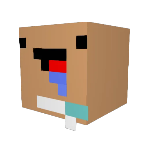 gottMax Minecraft avatar head, 3D render