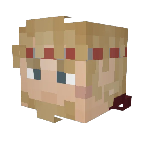 gotti_05 Minecraft avatar head, 3D render