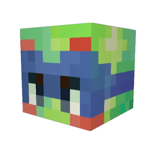 gouace Minecraft avatar head, 3D render