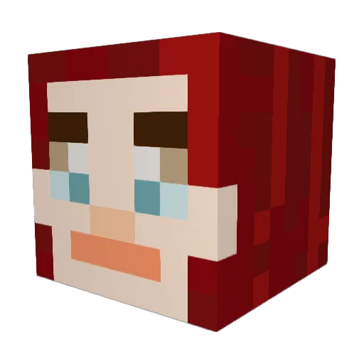 goudawouda Minecraft avatar head, 3D render