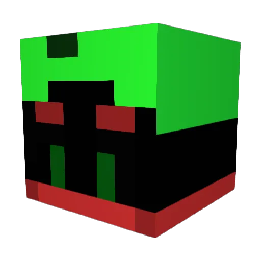 goudentheepot Minecraft avatar head, 3D render