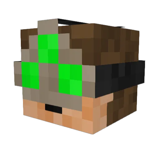 goumiu Minecraft avatar head, 3D render