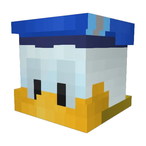 goupard Minecraft avatar head, 3D render