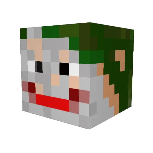govas Minecraft avatar head, 3D render