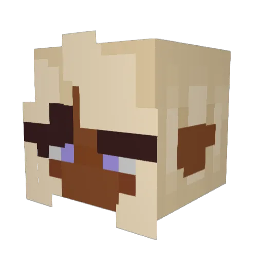 govbliin Minecraft avatar head, 3D render