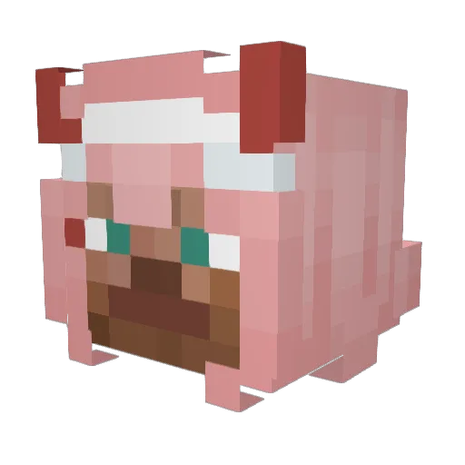 gozoli Minecraft avatar head, 3D render
