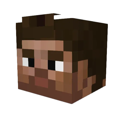 gp327 Minecraft avatar head, 3D render