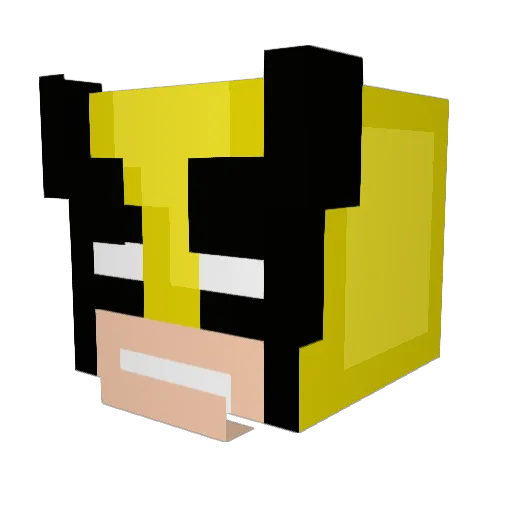 gpadial Minecraft avatar head, 3D render