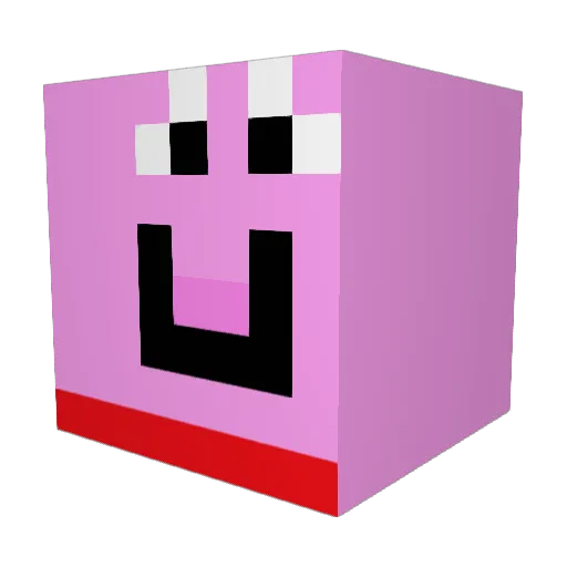gpjten Minecraft avatar head, 3D render