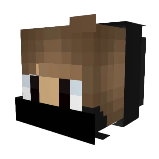 gpkvt_ Minecraft avatar head, 3D render