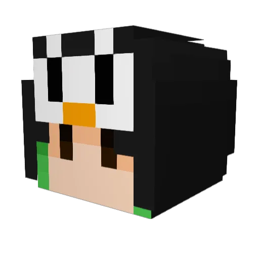 gpong Minecraft avatar head, 3D render