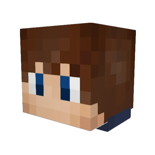 gporting Minecraft avatar head, 3D render