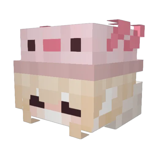 gpwks Minecraft avatar head, 3D render