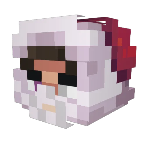gqay Minecraft avatar head, 3D render