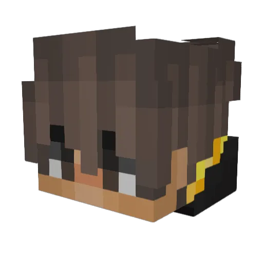 gqske Minecraft avatar head, 3D render