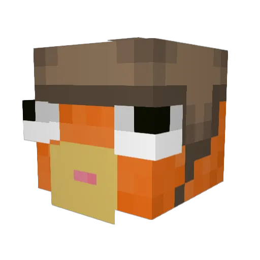 gquur Minecraft avatar head, 3D render