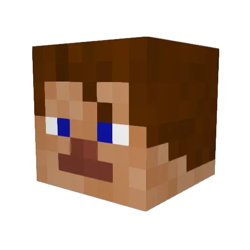gr0mple Minecraft avatar head, 3D render
