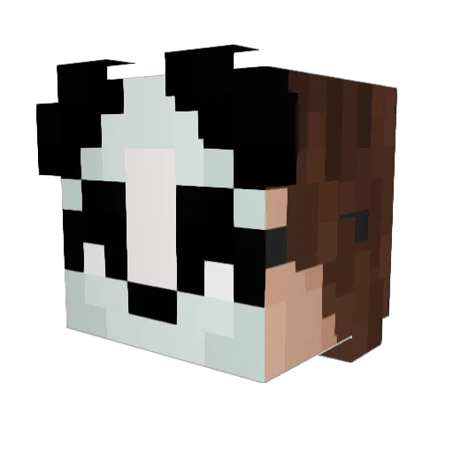 gr1dlod Minecraft avatar head, 3D render