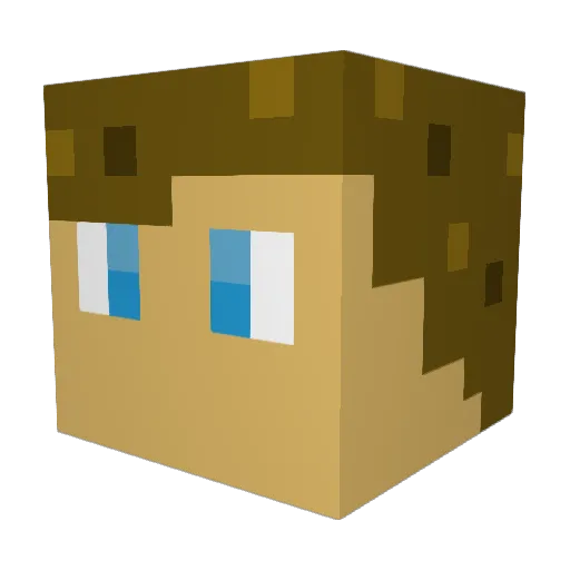 gr26ko Minecraft avatar head, 3D render