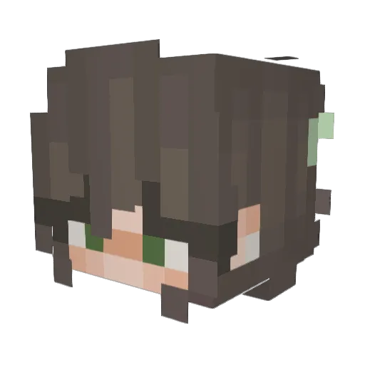 gr33n_Lari_ Minecraft avatar head, 3D render